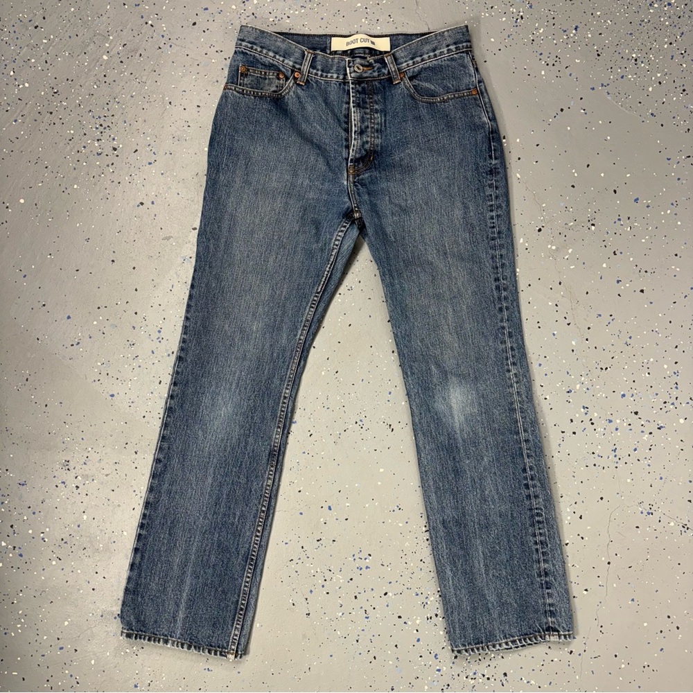Vintage Y2K GAP Button Fly Boot Cut Jeans Mid Rise Distressed Cotton 8 31"x30"